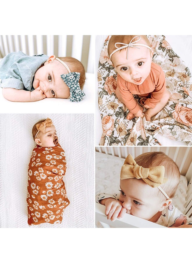 10 PCS Baby Bows Headbands, Trendy Hair Clips With Bow Design, Baby Hair Accessories for Infant Girls Kids - Image 3